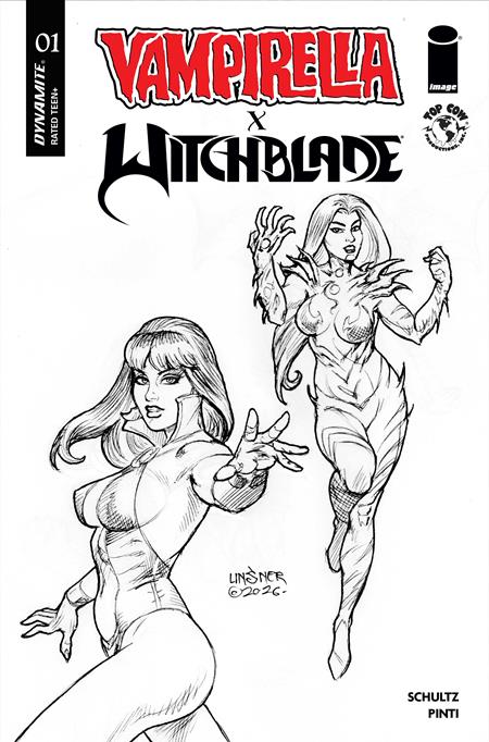 VAMPIRELLA X WITCHBLADE SPECIAL #1 (ONE SHOT) CVR K INC 1:15 JOSEPH MICHAEL LINSNER LINE ART VAR (Limit 1 Per Customer) (rel:09/30)