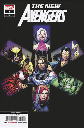 NEW AVENGERS #1 MARK BAGLEY 2ND PRINTING VARIANT (Limit 2 Per Cover) (rel:07/23)