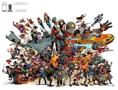 ESCAPE #7 CVR C INC 1:15 BRETT PARSON GIANT GENERATOR GROUP SHOT WRAPAROUND VAR (Limit 1 Per Customer) (rel:05/27)