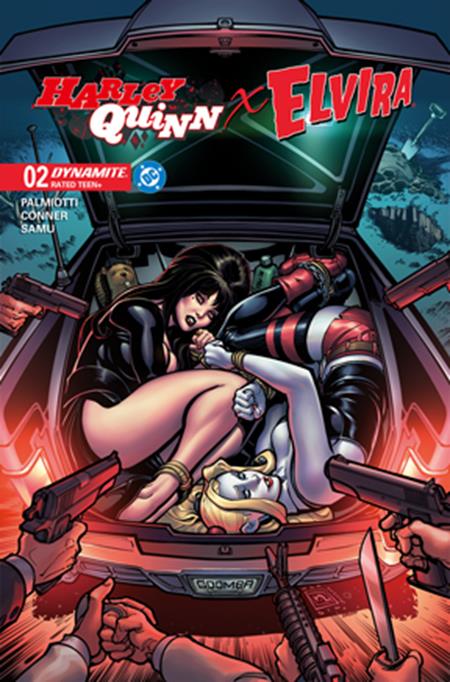 HARLEY QUINN X ELVIRA #2 CVR G CHAD HARDIN FOIL VAR (Limit 2 Per Cover) (rel:11/19)