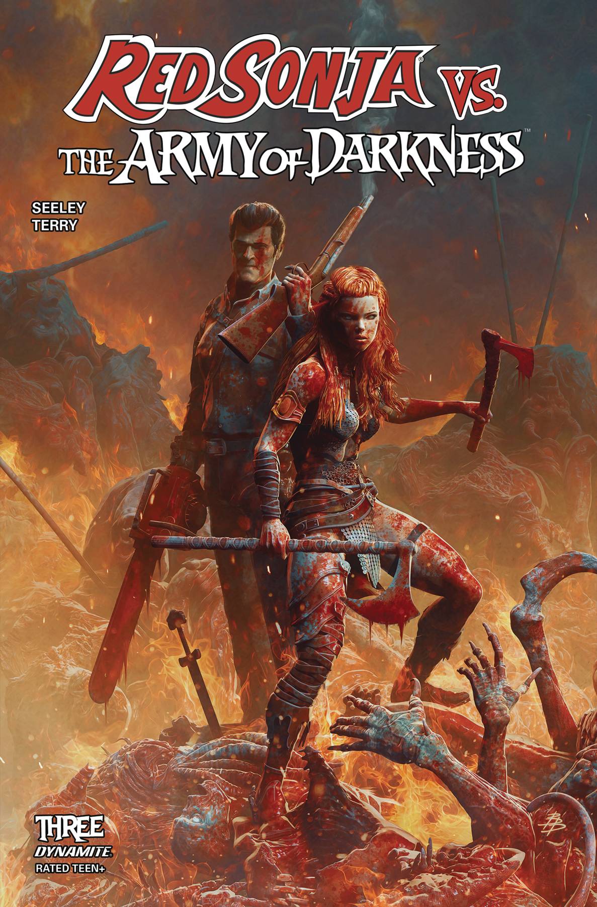 RED SONJA VS THE ARMY OF DARKNESS #3 (Limit 2 Per Cover) (rel:07/16)~