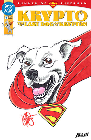 DF KRYPTO THE LAST DOG OF KRYPTON #1 BLANK VARIANT WITH KRYPTO SKETCH BY KEN HAESER (Limit 1 Per Customer) (rel:11/26)