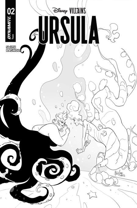 DISNEY VILLAINS URSULA #2 CVR M MIRKA ANDOLFO LINE ART VAR (Limit 1 Per Cover) (rel:04/01)