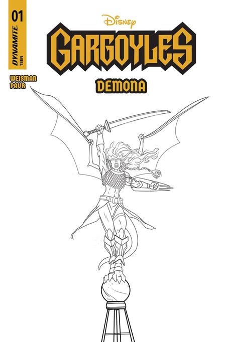 GARGOYLES DEMONA #1 CVR M INC 1:10 FRANK PAUR LINE ART VAR (rel:07/16)~