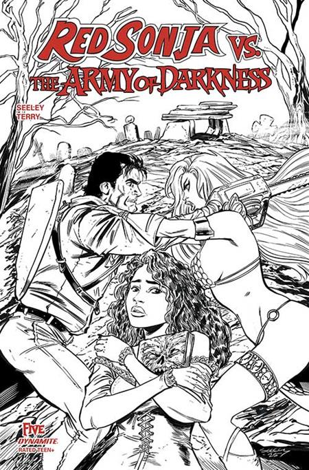 RED SONJA VS ARMY OF DARKNESS #5 CVR G 1:10 INC TIM SEELEY LINE ART VAR (rel:08/27)