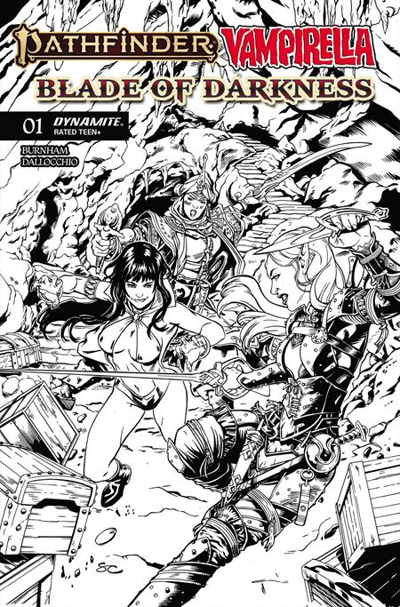 PATHFINDER VAMPIRELLA BLADE OF DARKNESS #1 (Limit 1 Per Customer) CVR H INC 1:10 STEVEN CUMMINGS LINE ART VAR (rel:10/28)
