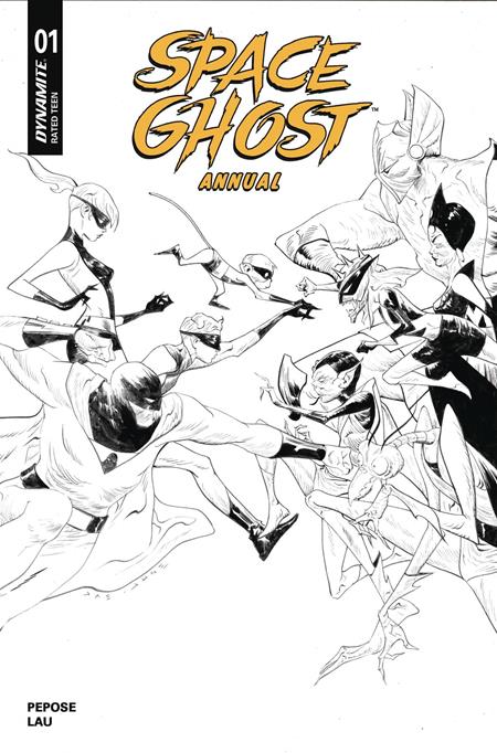 SPACE GHOST ANNUAL #1 (ONE SHOT) CVR I INC 1:10 JAE LEE LINE ART VAR (rel:07/16)