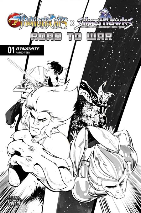 THUNDERCATS X SILVERHAWKS ROAD TO WAR (ONE SHOT) CVR H INC 1:10 SEBASTIAN PIRIZ LINE ART VAR (Limit 1 Per Customer) (rel:03/18)