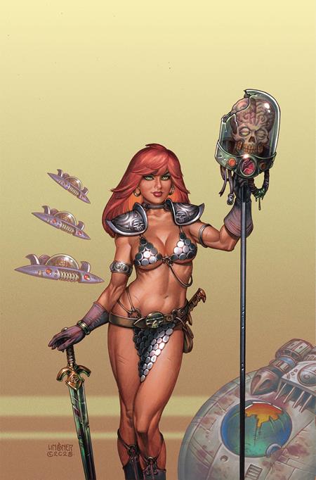 RED SONJA ATTACKS MARS #4 (OF 4) CVR D JOSEPH MICHEAL LINSNER LTD VIRGIN VAR (rel:07/23)