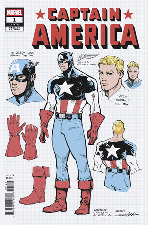 CAPTAIN AMERICA #1 VALERIO SCHITI DESIGN VARIANT[1:10] (Limit 2 Per Cover) (rel:07/02)~