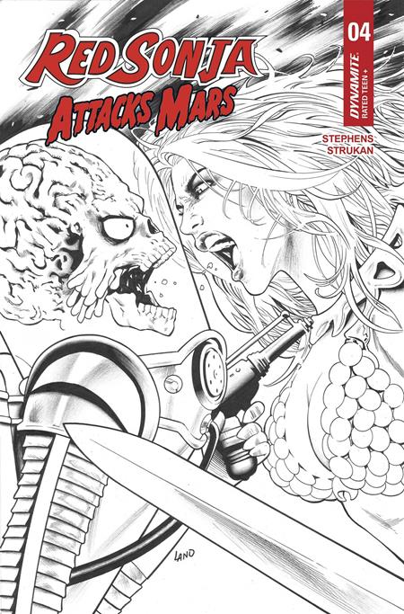 RED SONJA ATTACKS MARS #4 (OF 4) CVR J INC 1:7 GREG LAND LINE ART VAR (rel:07/23)