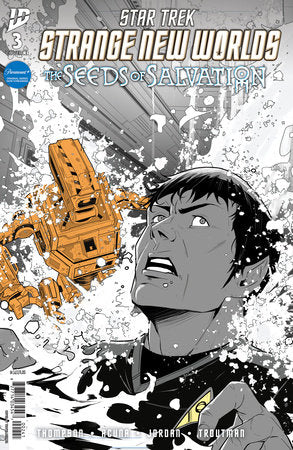 Star Trek: Strange New Worlds--The Seeds of Salvation #3 Variant RI (10) (Mercer B&W)[1:10] (Limit 1 Per Customer) (rel:11/12)
