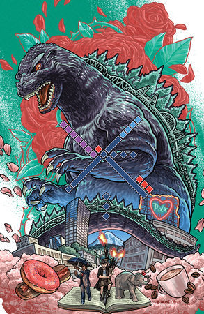 Godzilla Vs. America: Portland Variant RI (25) (Dewey Full Art)[1:25] (Limit 1 Per Customer) (rel:03/11)