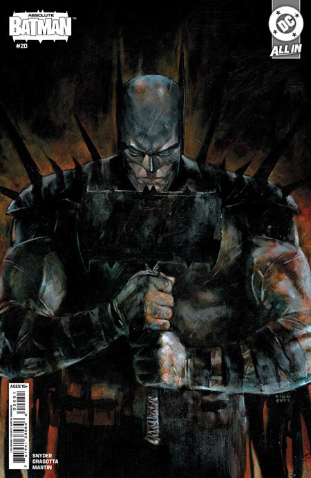 ABSOLUTE BATMAN #20 (Limit 1 Per Customer) CVR E INC 1:25 MARTIN SIMMONDS CARD STOCK VAR (rel:05/13)