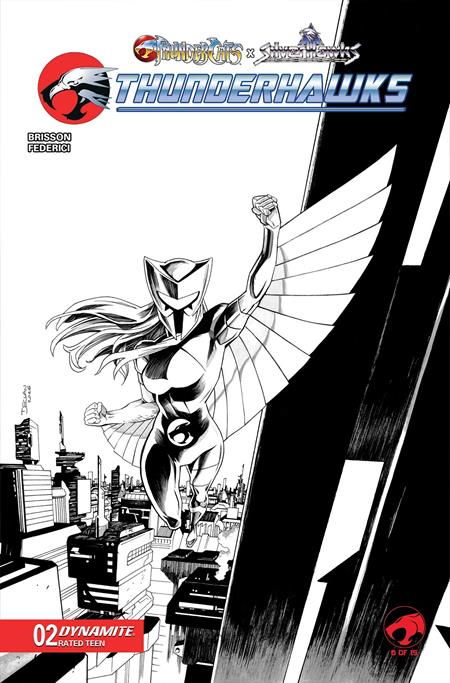 THUNDERCATS X SILVERHAWKS THUNDERHAWKS #2 CVR K DECLAN SHALVEY LINE ART VAR (Limit 1 Per Cover) (rel:05/27)