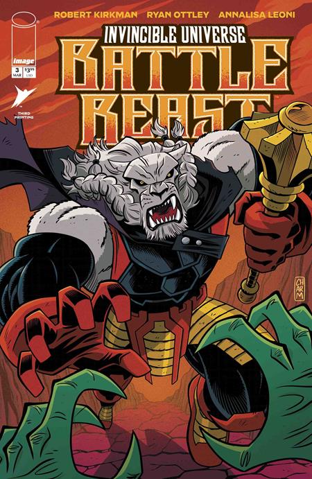 INVINCIBLE UNIVERSE BATTLE BEAST #3 3RD PTG (Limit 1 Per Cover) (rel:03/18)