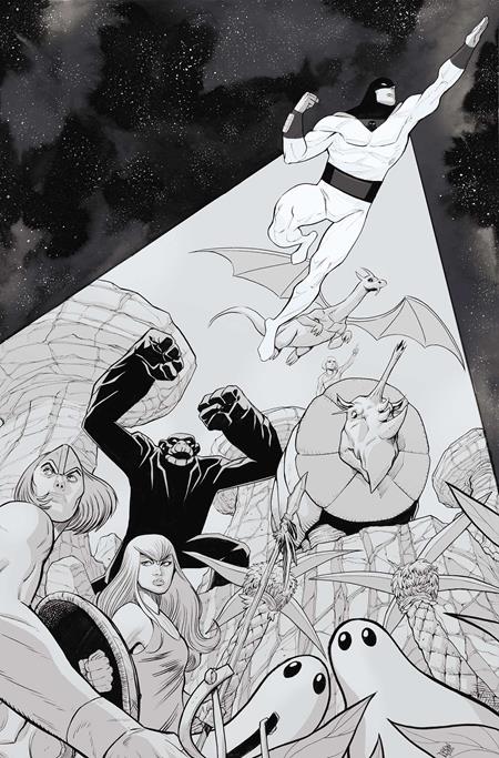 SPACE GHOST VS THE HERCULOIDS #1 (Limit 1 Per Customer) CVR O INC 1:5 DREW MOSS LINE ART VIRGIN VAR (rel:09/16)