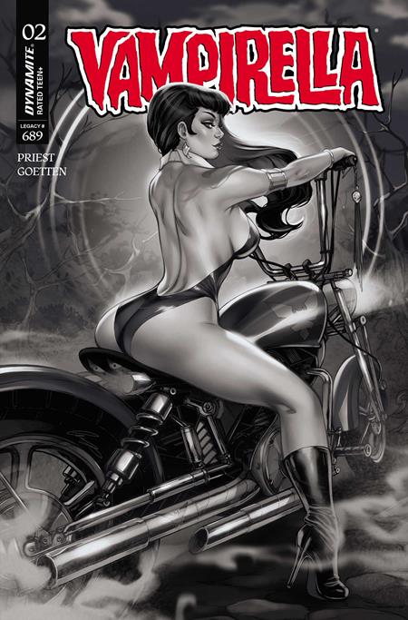 VAMPIRELLA (2026) #2 CVR M INC 1:7 COPY ELIAS CHATZOUDIS B&W VAR (Limit 1 Per Customer) (rel:05/20)