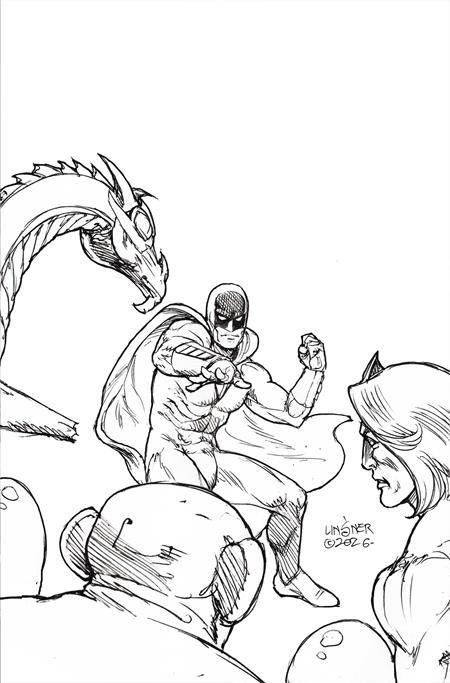 SPACE GHOST VS THE HERCULOIDS #1 CVR P INC 1:7 JOSEPH MICHAEL LINSNER LINE ART VIRGIN VAR (Limit 1 Per Customer) (rel:09/16)