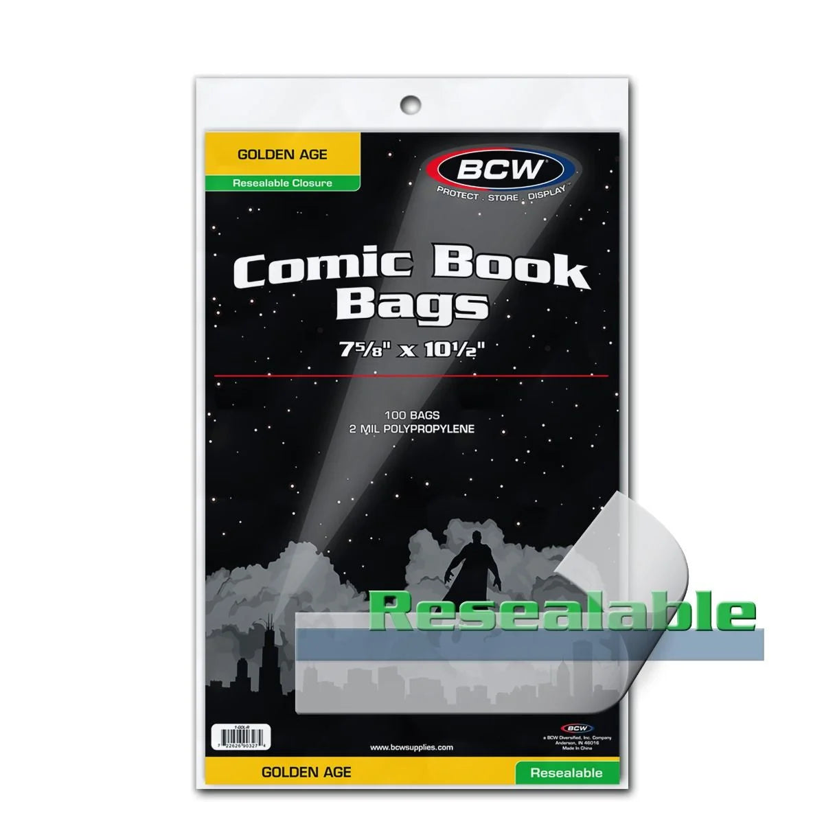 BCW Resealable Golden Comic Bags