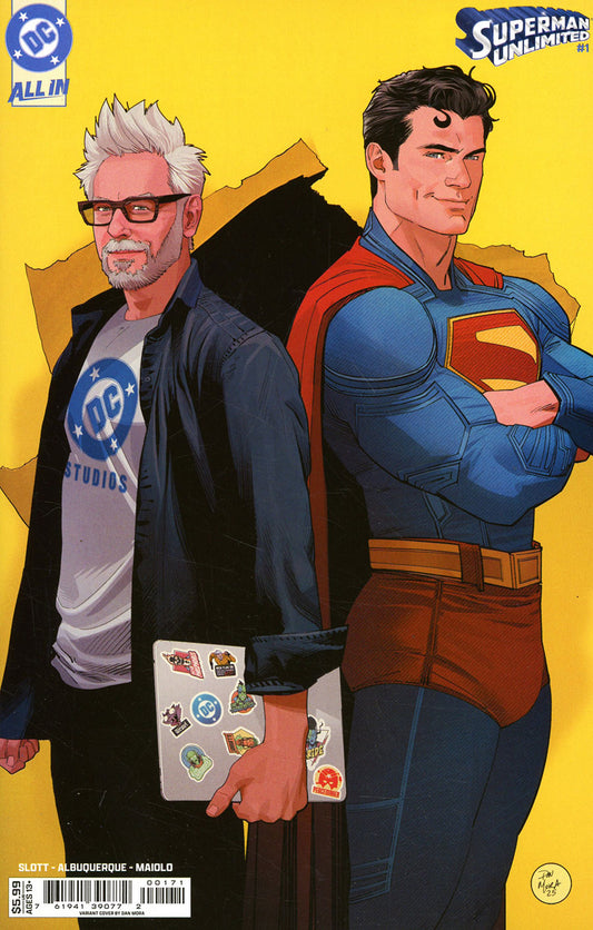 DF SUPERMAN UNLIMITED #1 DAN MORA JAMES GUNN CAMEO VARIANT CGC GRADED (Limit 1 Per Customer) (rel:11/26)