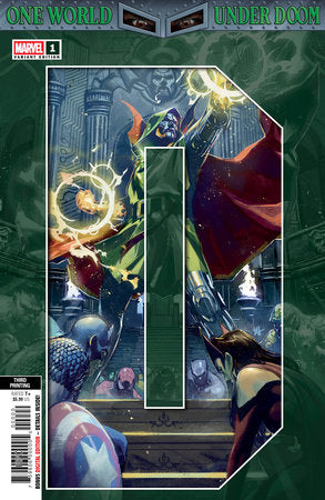 ONE WORLD UNDER DOOM #1 BEN HARVEY 3RD PRINTING VARIANT (Limit 2 Per Cover) (rel:07/16)