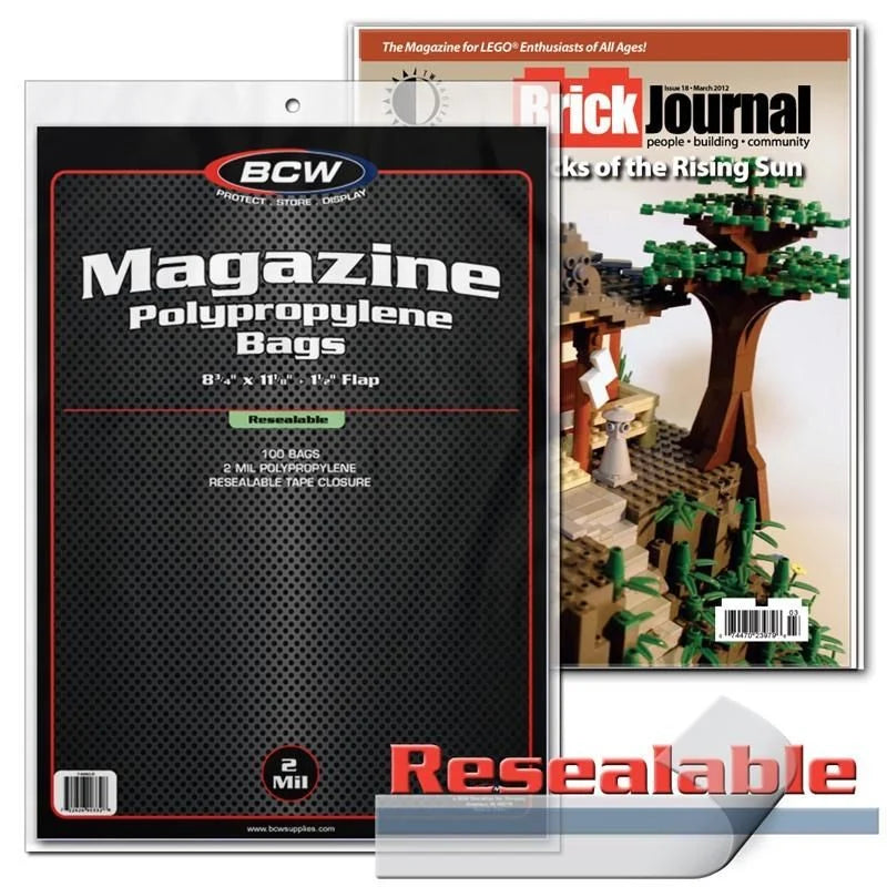 BCW Resealable Magazine Bags