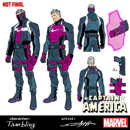CAPTAIN AMERICA #8 VALERIO SCHITI DESIGN VARIANT[1:10] (Limit 1 Per Customer) (rel:03/18)