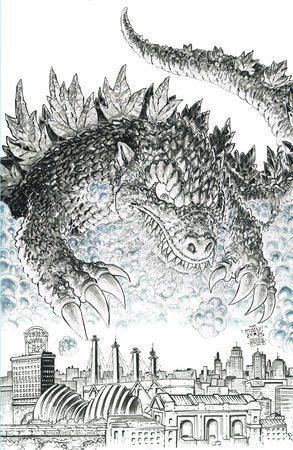 Godzilla Vs. America: Kansas City Variant RI (50) (Moody & Williams II B&W Full Art)[1:50] (Limit 1 Per Customer) (rel:10/29)
