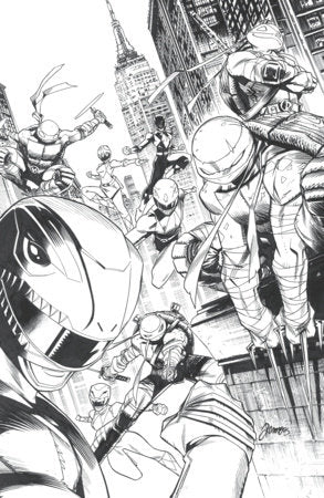 Mighty Morphin Power Rangers/Teenage Mutant Ninja Turtles III #5 E 1:10 INCV (Full Art, Inks, Zonno)[1:10] (Limit 1 Per Customer) (rel:03/18)