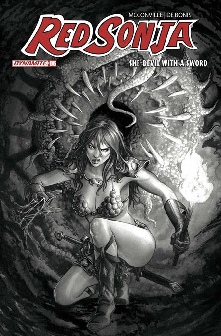 RED SONJA SHE DEVIL WITH A SWORD #6 (Limit 1 Per Customer) CVR N INC 1:7 MIKE ROOTH B&W VIRGIN VAR (rel:10/07)