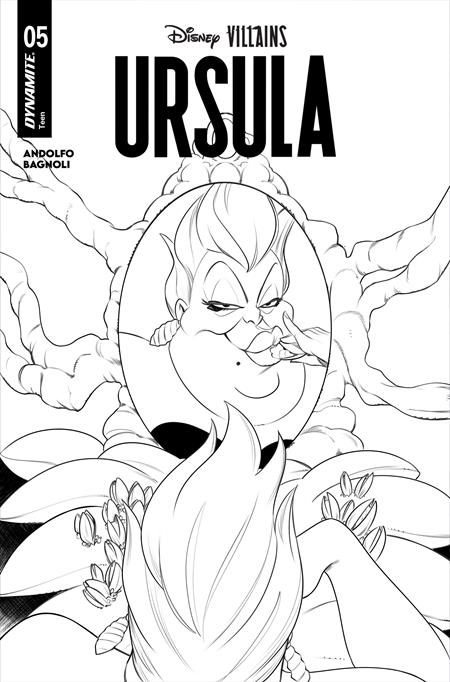 DISNEY VILLAINS URSULA #5 CVR G INC 1:10 ROBERT QUINN LINE ART VAR (Limit 1 Per Customer) (rel:07/15)
