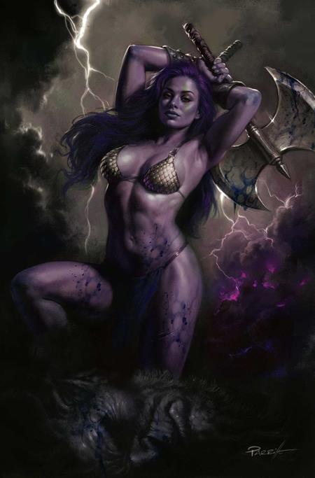 RED SONJA SHE DEVIL WITH A SWORD #4 CVR M INC 1:7 LUCIO PARRILLO ULTRAVIOLET VIRGIN VAR (Limit 1 Per Customer) (rel:08/05)