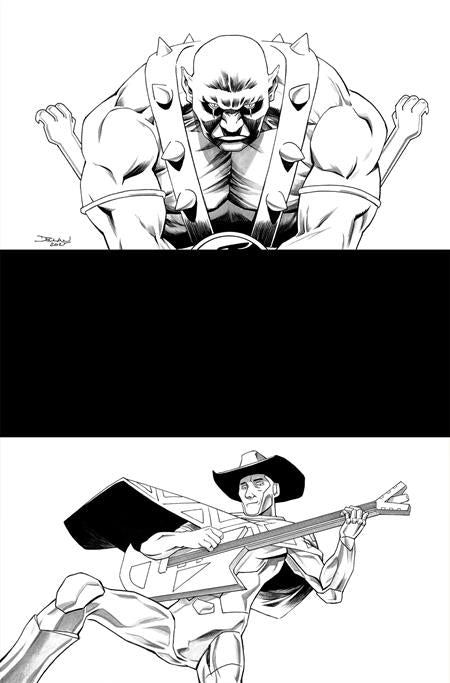 THUNDERCATS X SILVERHAWKS #4 CVR M INC 1:7 DECLAN SHALVEY LINE ART VIRGIN VAR (Limit 1 Per Customer) (rel:07/08)