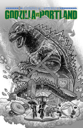 Godzilla Vs. America: Portland Cover A (Dewey) (2nd Print) (Limit 1 Per Cover) (rel:07/01)