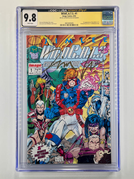 WildC.A.T.s: Covert Action Teams #1 CGC 9.8 (Aug 1992) (Signed by Jim Lee)