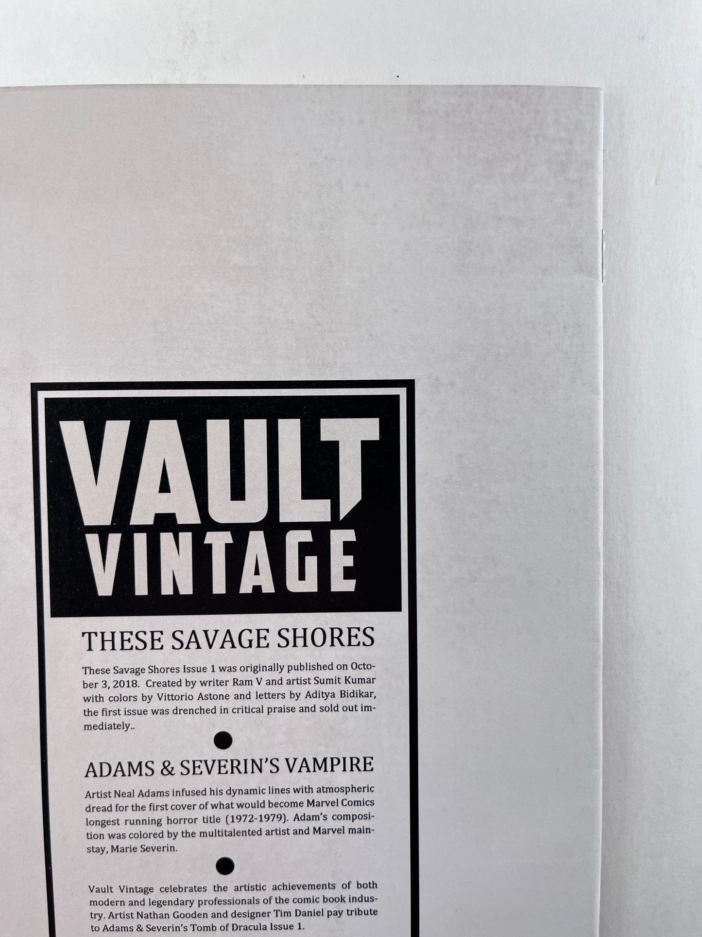 These Savage Shores #1 2nd Printing (Nov 2018)