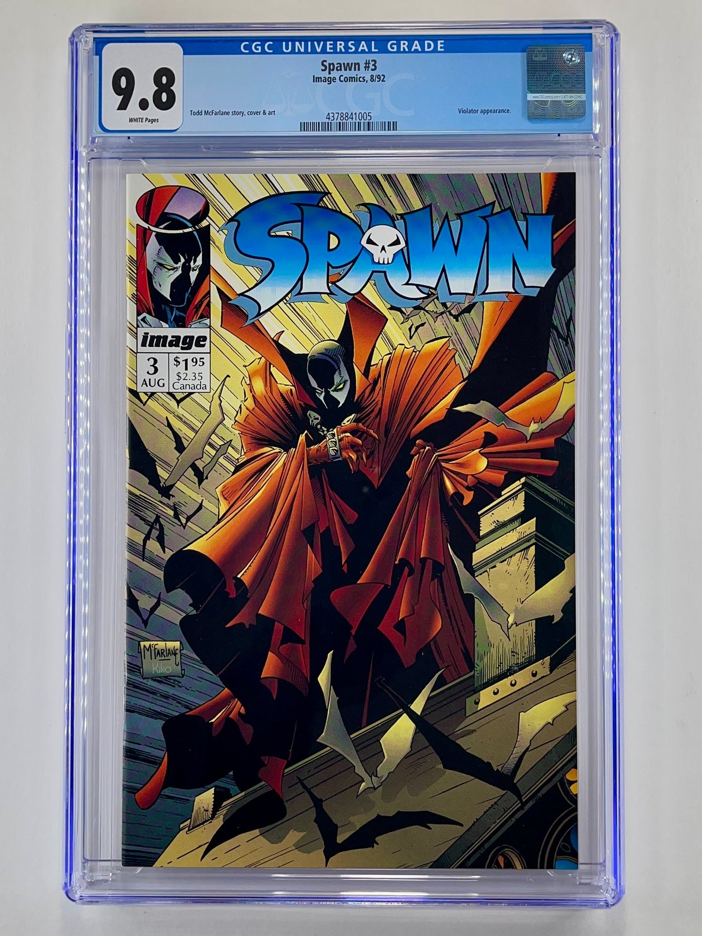 Spawn #3 CGC 9.8 (Aug 1992)