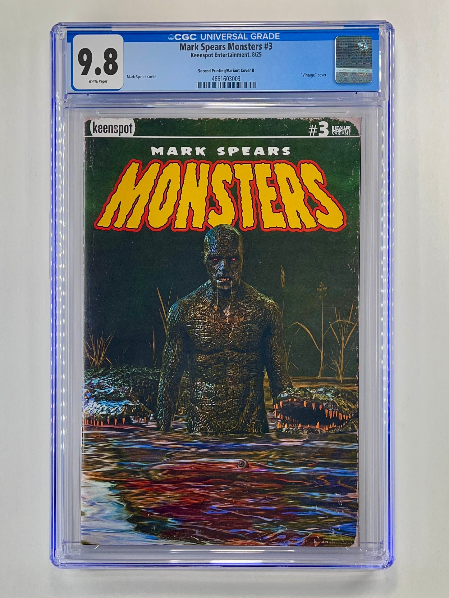 Mark Spears Monsters #3 2nd Printing 1:20 Mark Spears Swamp Things Variant CGC 9.8 (Aug 2025)