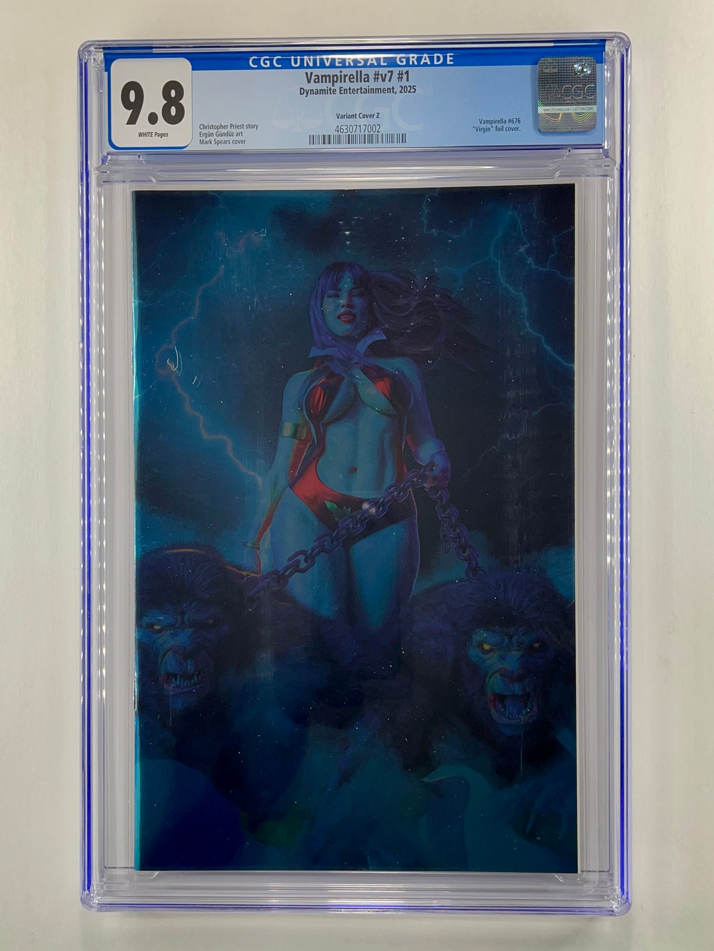 Vampirella #1 Cover Z Mark Spears Foil Virgin Variant CGC 9.8 (2025)