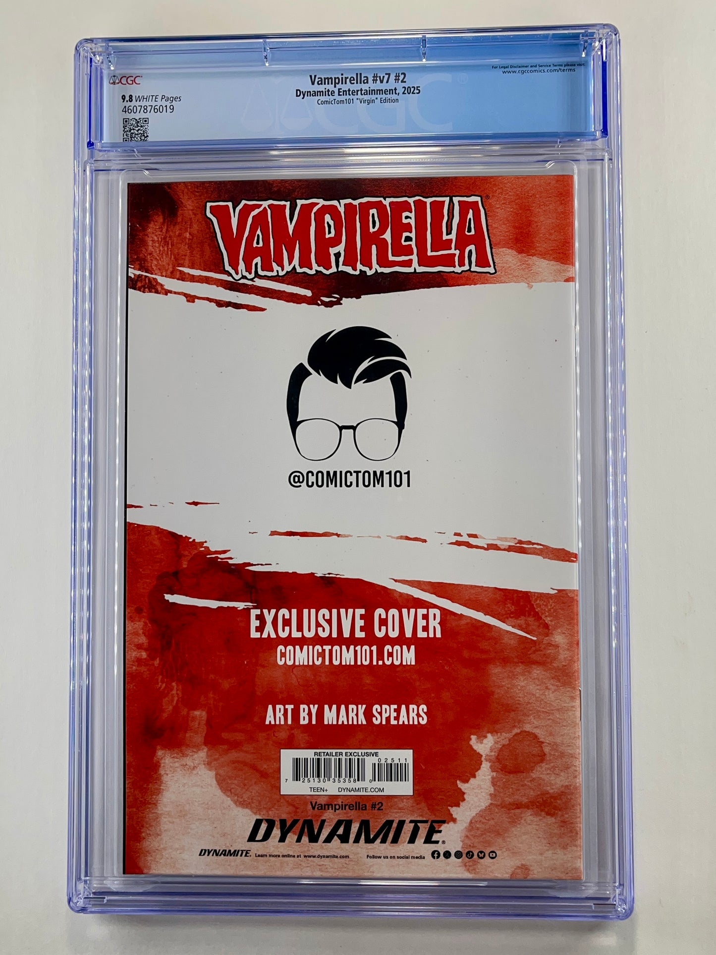 Vampirella #2 Dallas FanExpo Comic Tom Exclusive Mark Spears Virgin Variant CGC 9.8 (2025)