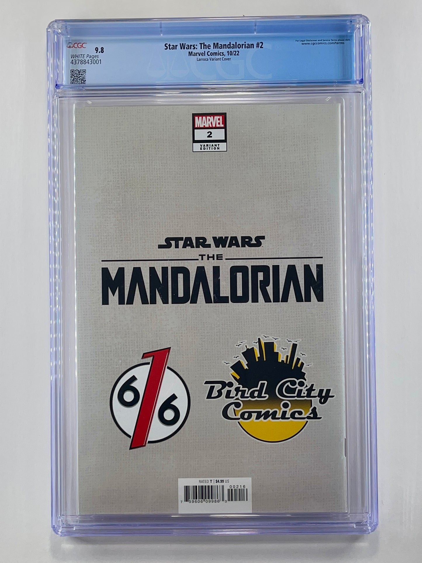 Star Wars: The Mandalorian #2 CGC 9.8 Bird City Comics/616 Comics Salvador Larroca Variant (Oct 2022)