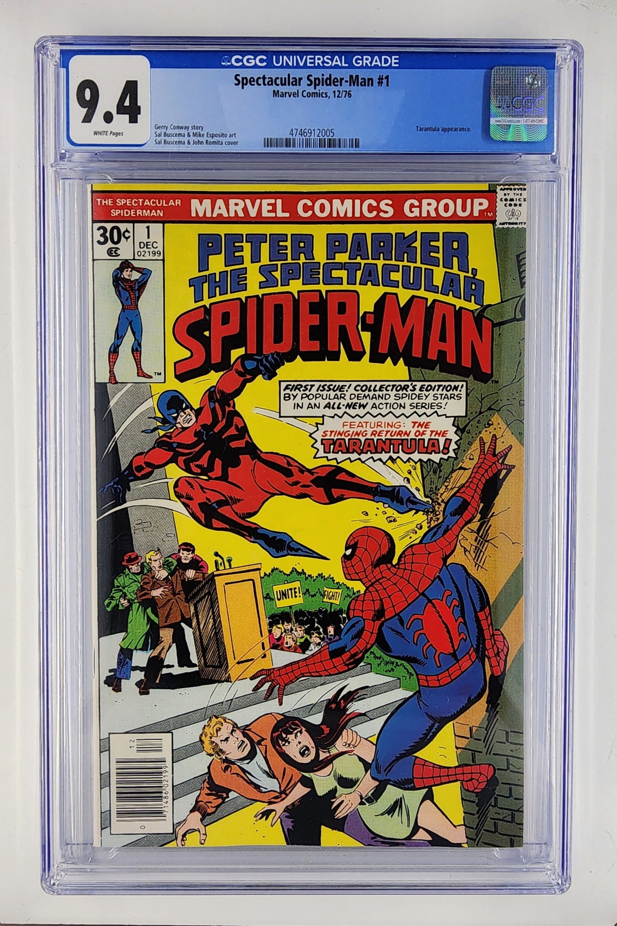 Peter Parker, The Spectacular Spider-Man #1 CGC 9.4 (Dec 1976)