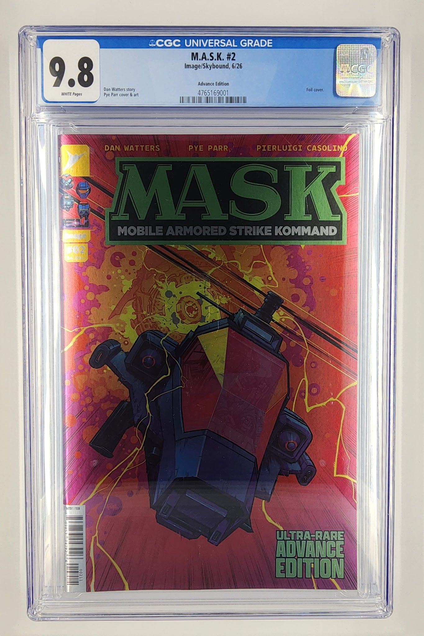 M.A.S.K. #2 Simon Parr Ultra-Rare Advance Foil Variant CGC 9.8 (Jun 2026)