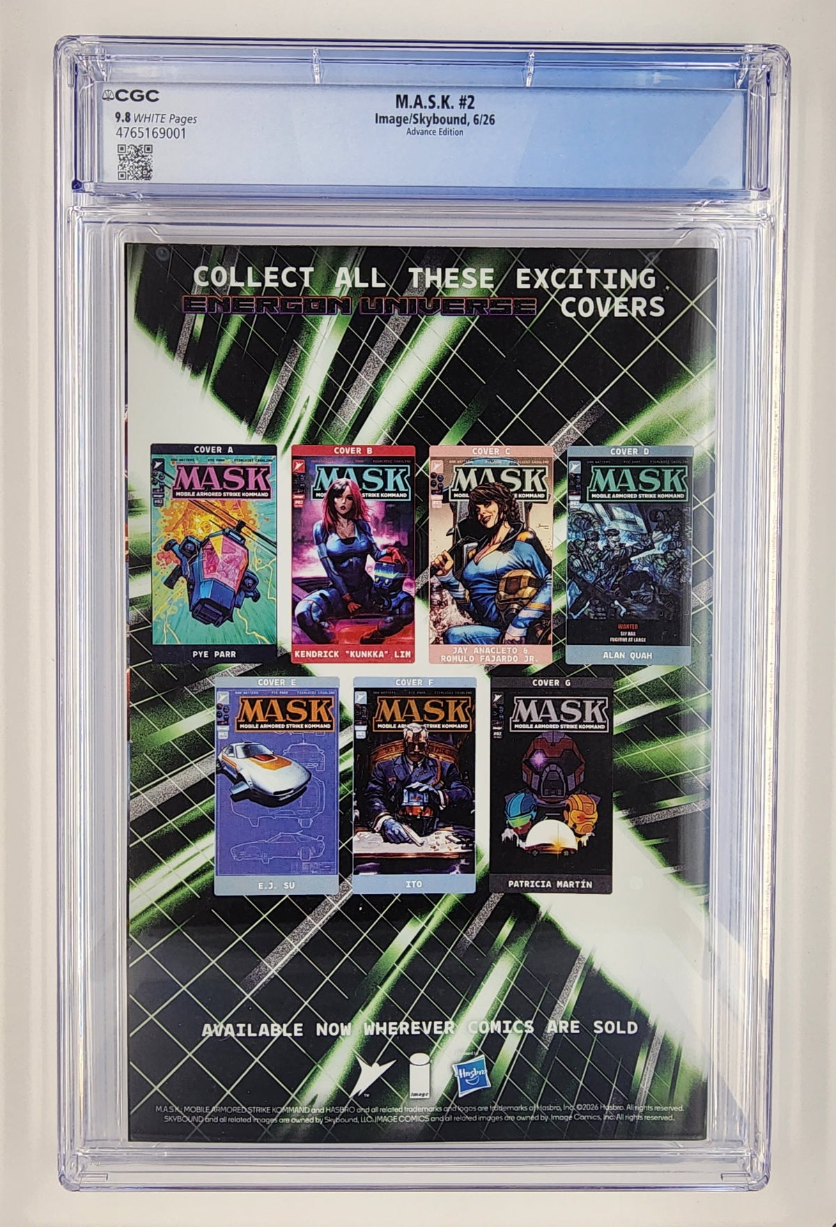 M.A.S.K. #2 Simon Parr Ultra-Rare Advance Foil Variant CGC 9.8 (Jun 2026)