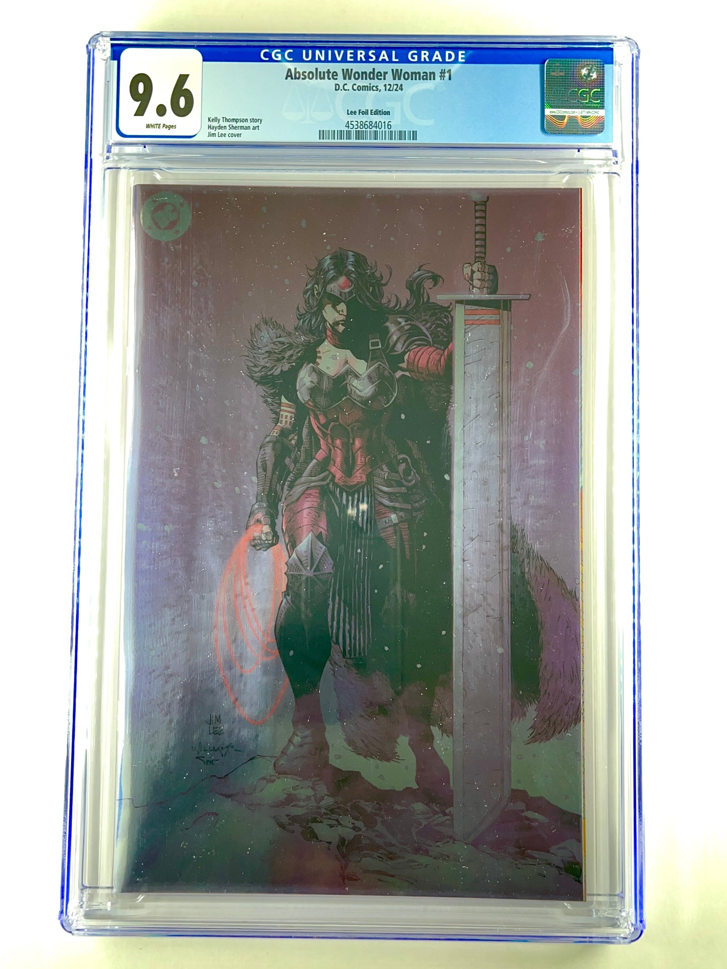 Absolute Wonder Woman #1 Cover J Jim Lee Foil Virgin Variant CGC 9.6 (Dec 2024)