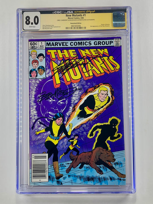 The New Mutants #1 CGC 8.0 (Mar 1983) (Signed by Chris Claremont & Bob McLeod)