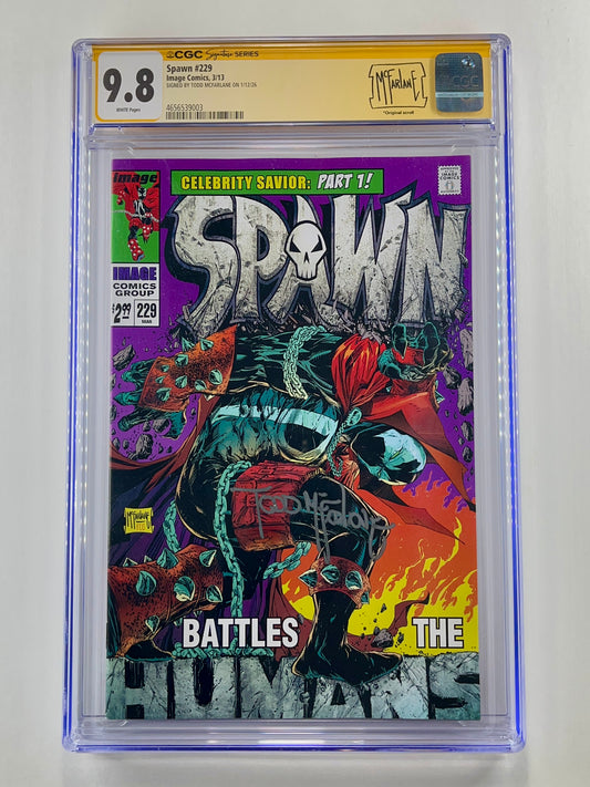Spawn #229 CGC 9.8 (Mar 2013) (Signed by Todd McFarlane on Jan 2026)