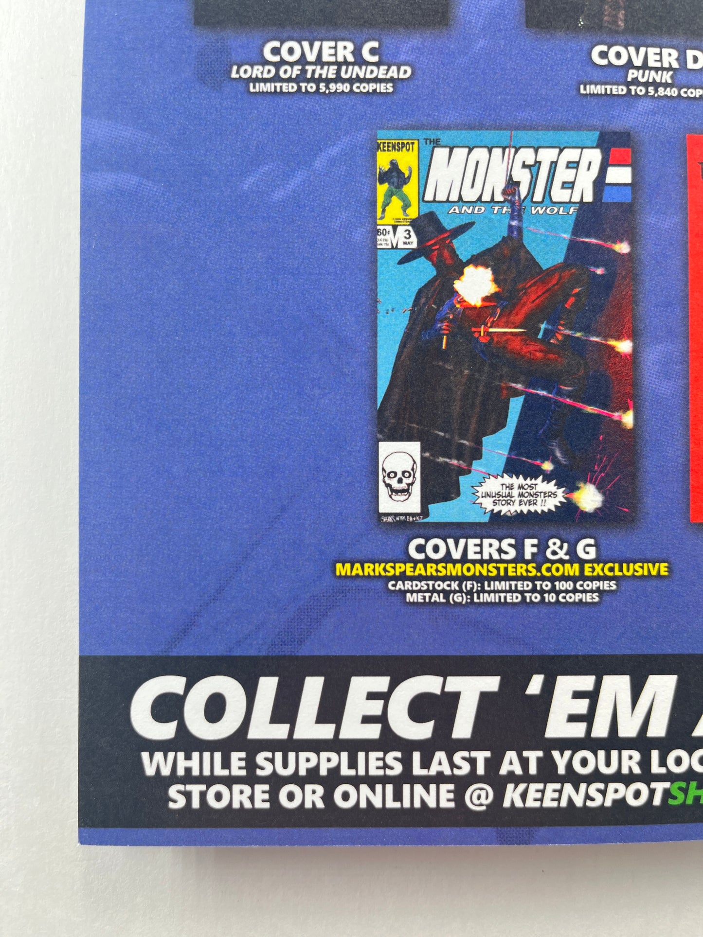 The Monster and the Wolf #3(Only 50 Made) Ultra Rare Punk Variant Metal Cover