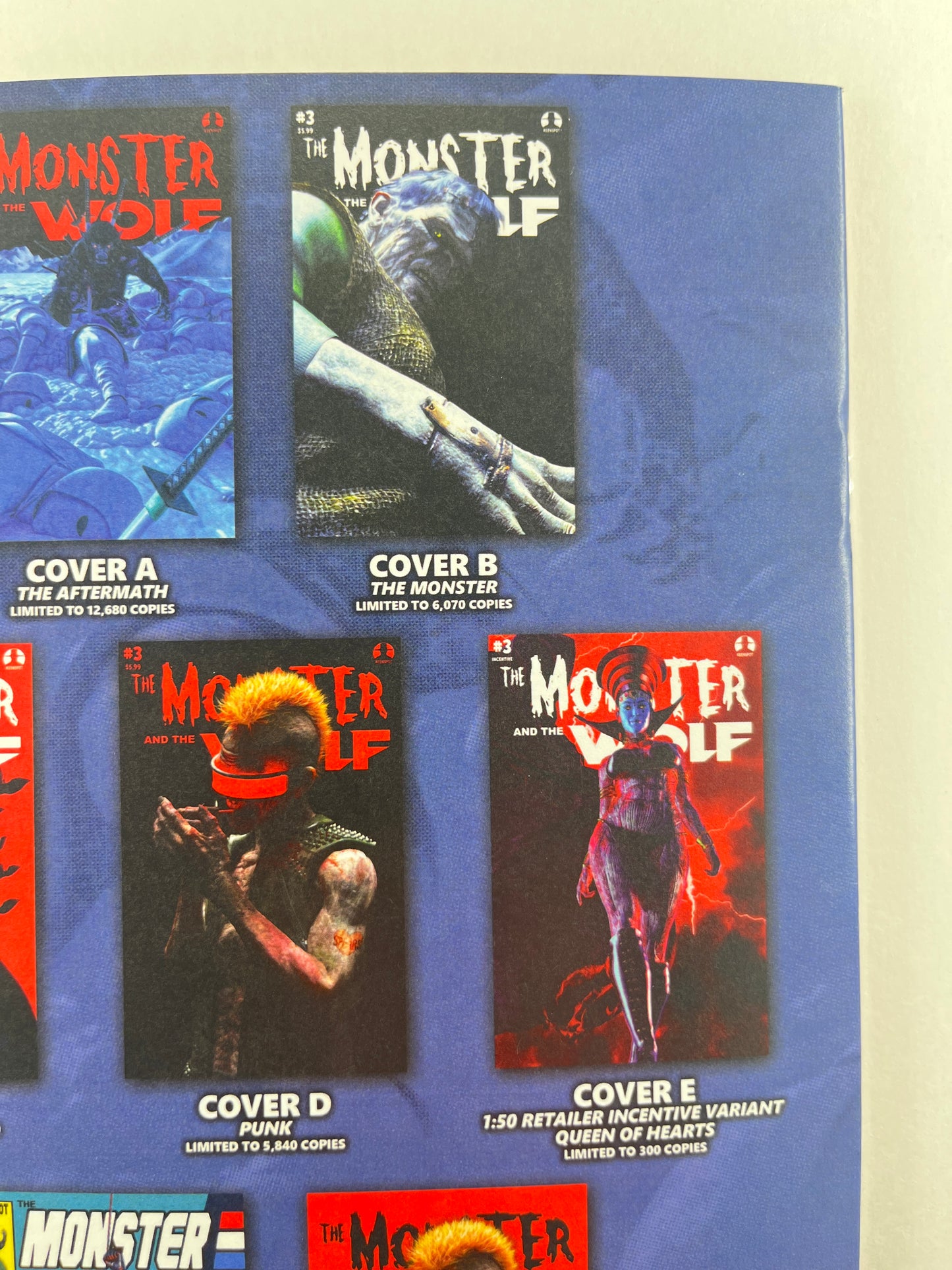 The Monster and the Wolf #3(Only 50 Made) Ultra Rare Punk Variant Metal Cover